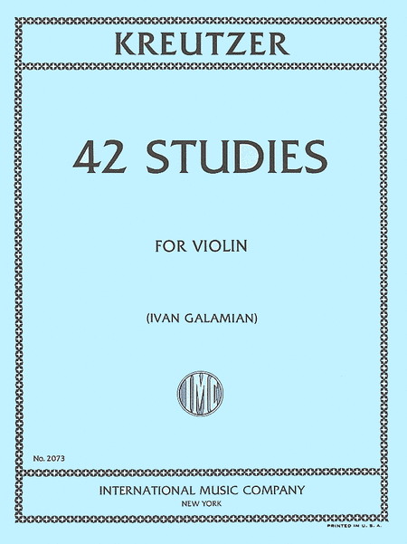 Kreutzer 42 Studies Violin Ed Galamian - Dalseno String Studio